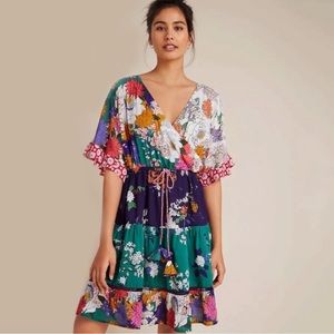 Anthropologie Nettie Tiered Midi Dress